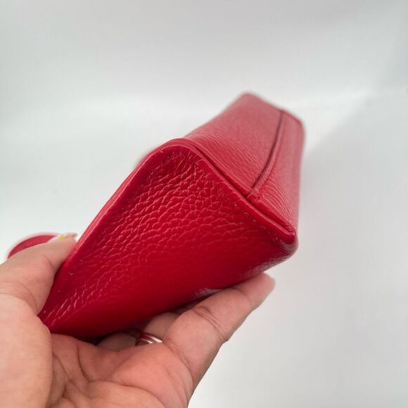 Debbie Katz Rosalina Red Italian Leather Clutch Crossbody Bag Adjustable Strap - Picture 7 of 16